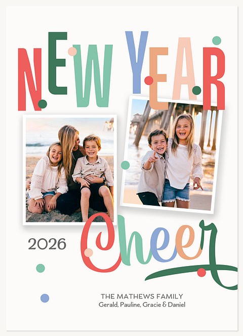 Playful Year Personalized Holiday Cards