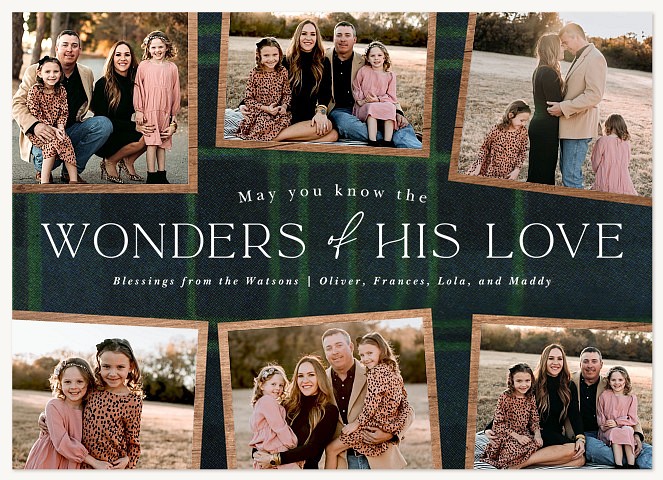 Rustic Wonder Personalized Holiday Cards