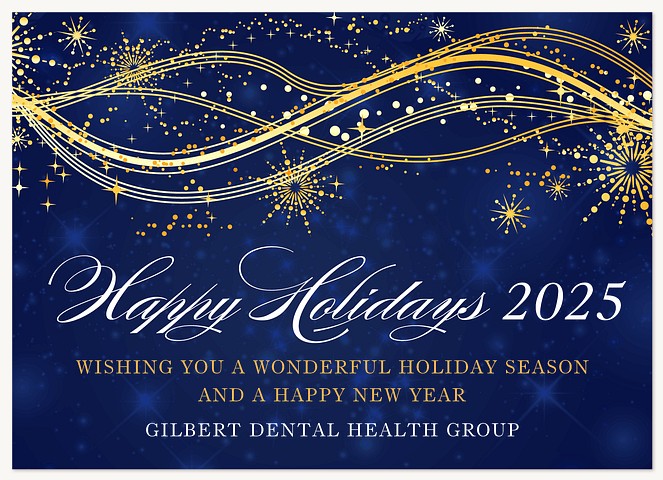 Snowflake Sparkles Business Holiday Cards