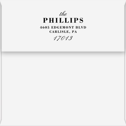 Black Tie Return Address Envelopes