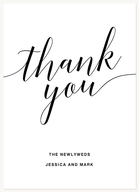 Plain & Simple Wedding Thank You Cards