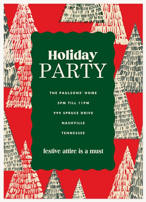 Holiday Grove Holiday Party Invitations