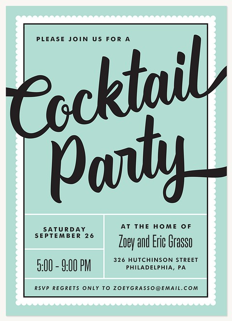 Mint Julep Dinner & Cocktail Party Invitations