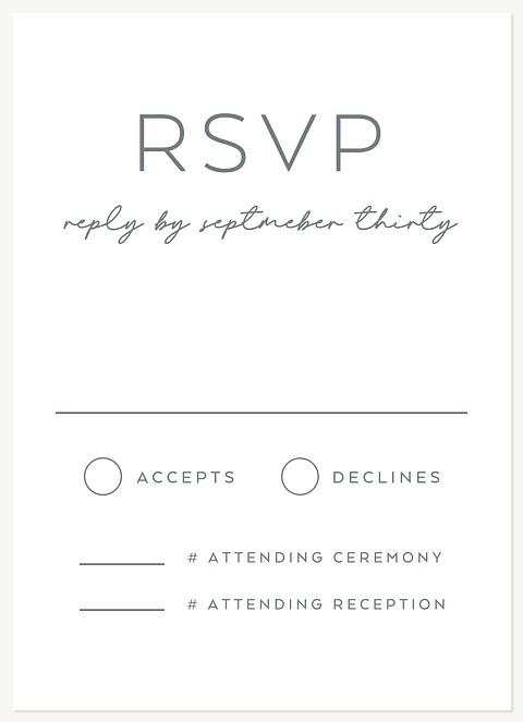 Soft Classic Wedding RSVP Cards