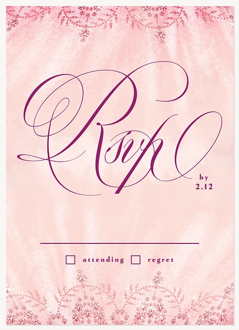 Sparkly Dress Quinceañera RSVP Cards