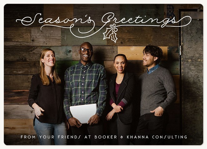 Hand Drawn Holly Holiday & Christmas Magnet Cards