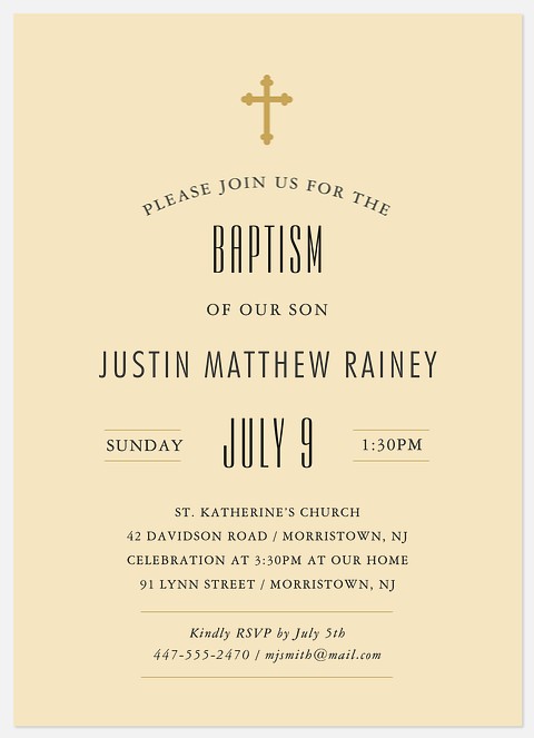 Blessed Baby Baptism Christening Invitations