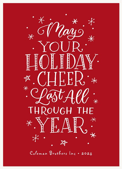 Lasting Holiday Cheer Business Holiday Cards