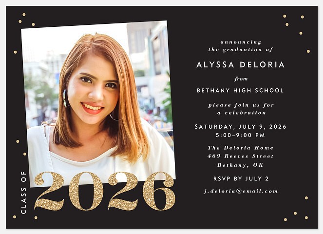 Shimmer Year Graduation Cards