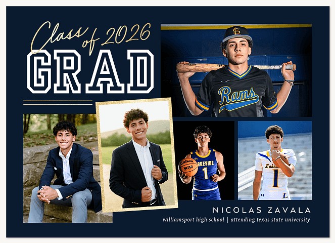 Varsity Scrapbook Graduation Cards