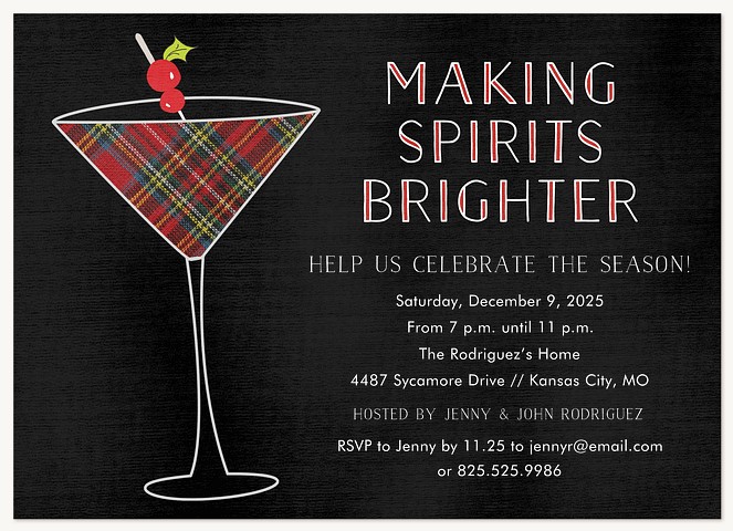 Making Spirits Brighter Holiday Party Invitations