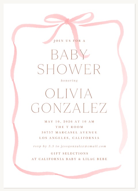 Sweetly Wrapped Baby Shower Invites