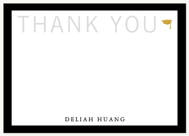 Glitter Cap Thank You Cards 