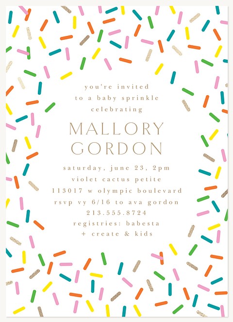 Sprinkles Baby Shower Invites