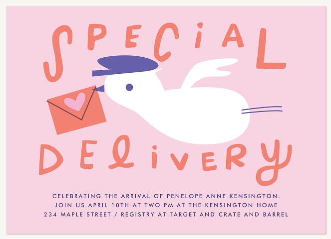 Special Delivery Baby Shower Invites