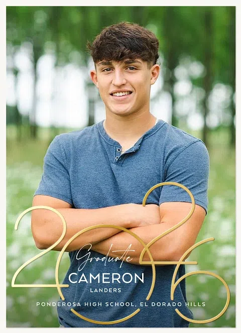 Open Numerals Graduation Cards