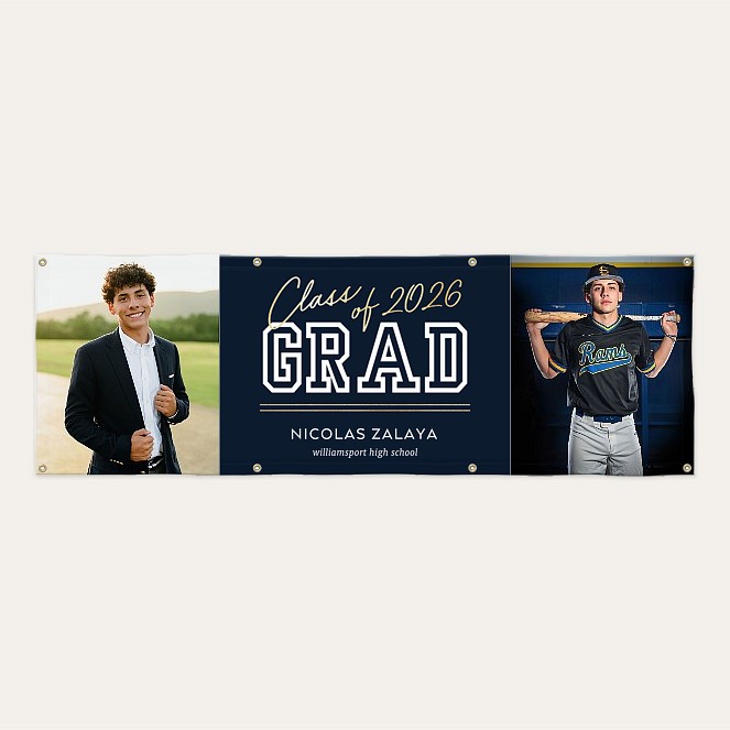 Varsity Grad Photo Banner Custom Banners