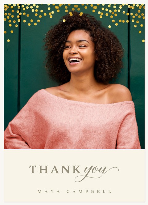 Dazzling Confetti Thank You Cards 