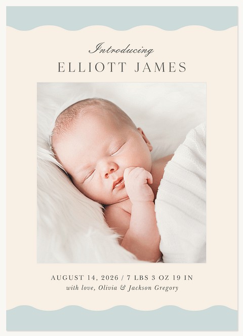 Pretty Scallop Baby Announcements