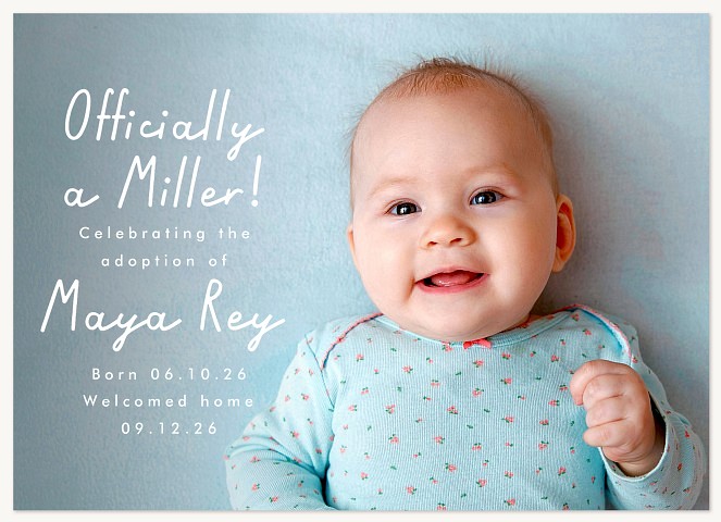 An Official Welcome Baby Announcements