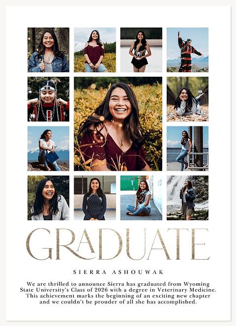 Gilded Scholar Graduation Cards