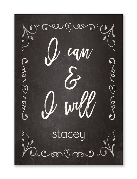 Chalkboard Flourish Custom Hardcover Journals