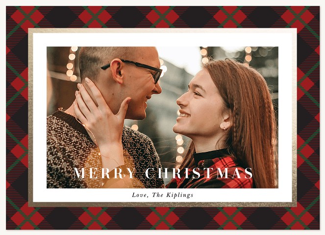 Christmas Plaid Personalized Holiday Cards