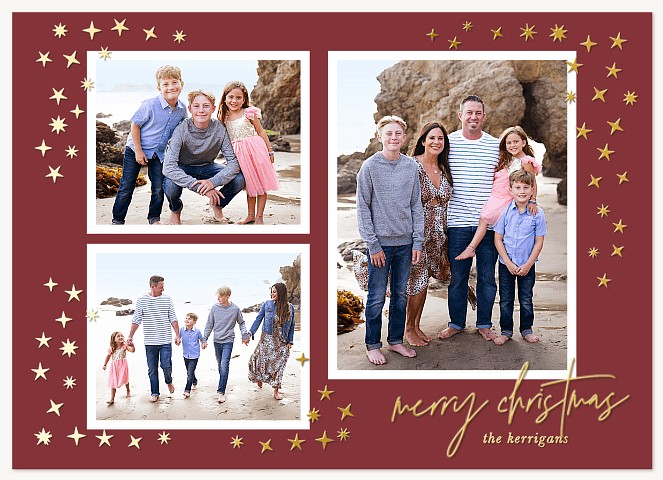 Starry Collage Personalized Holiday Cards