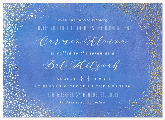 Windswept Bat Mitzvah Invitations