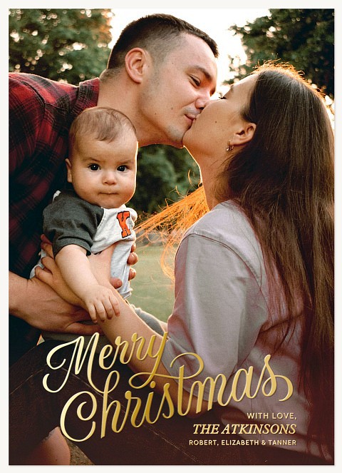 Foil & Type Personalized Holiday Cards