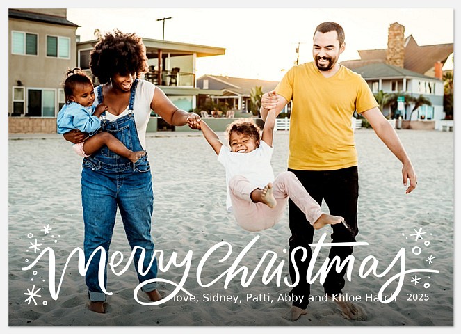 Retro Snow Holiday Photo Cards