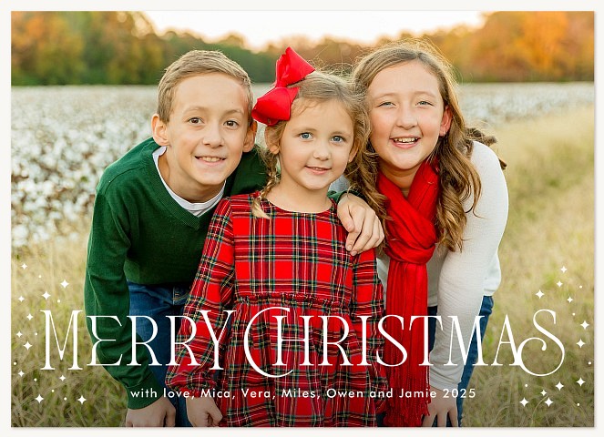 Starlit Greeting Personalized Holiday Cards