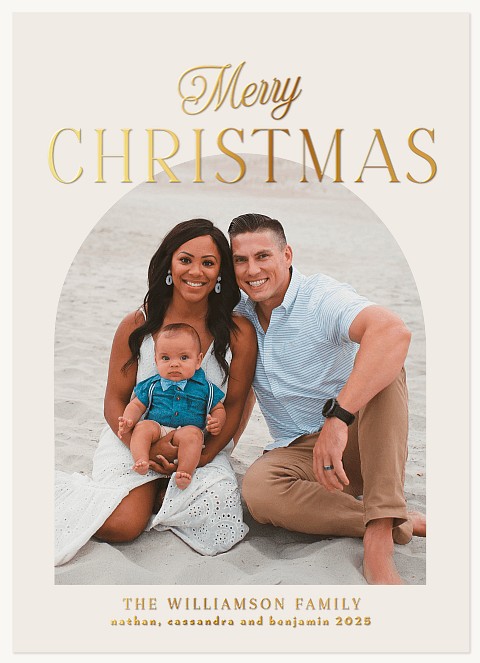 Refined Archway Personalized Holiday Cards