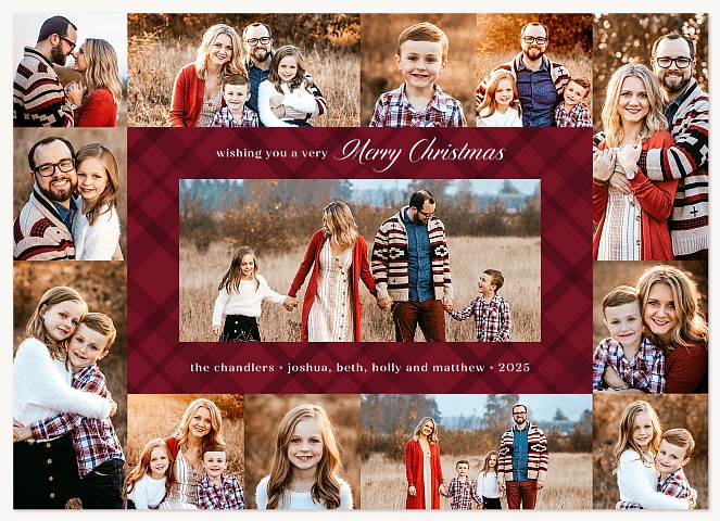 Plaid Scrapbook Personalized Holiday Cards