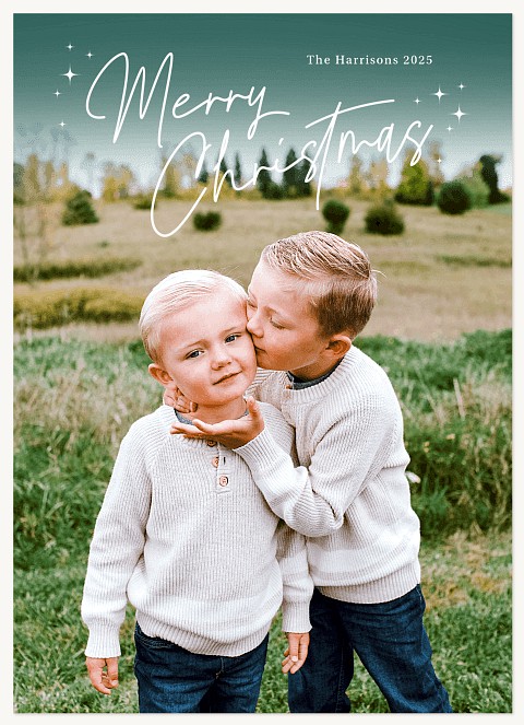 Handwritten Gradient Personalized Holiday Cards
