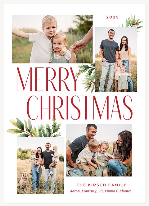 Peeking Pines Personalized Holiday Cards