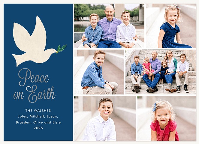 White Dove Showcase Personalized Holiday Cards