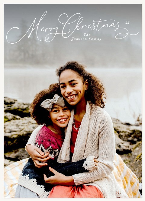 Script Elegance Personalized Holiday Cards
