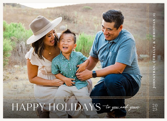 Gilded Editorial Personalized Holiday Cards