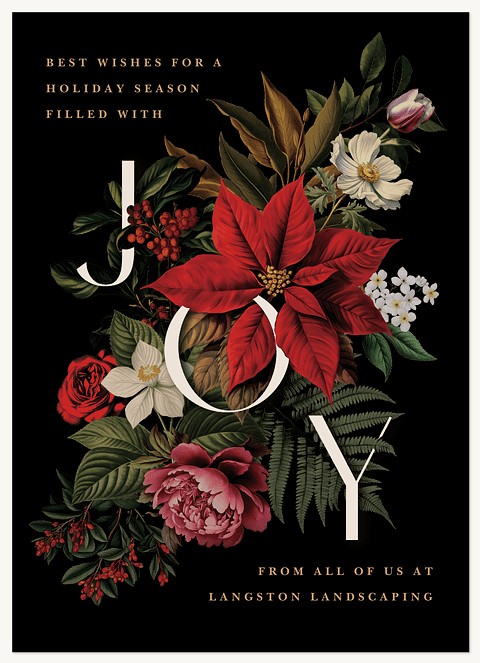 Holiday Bouquet Business Holiday Cards