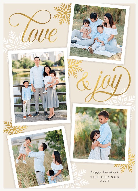 Snowflake Memories Personalized Holiday Cards