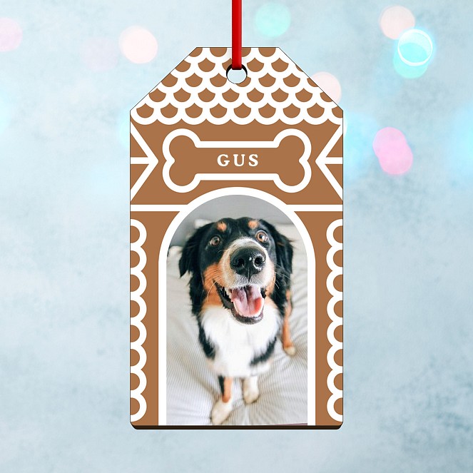 Gingerbread Dog House Personalized Ornaments