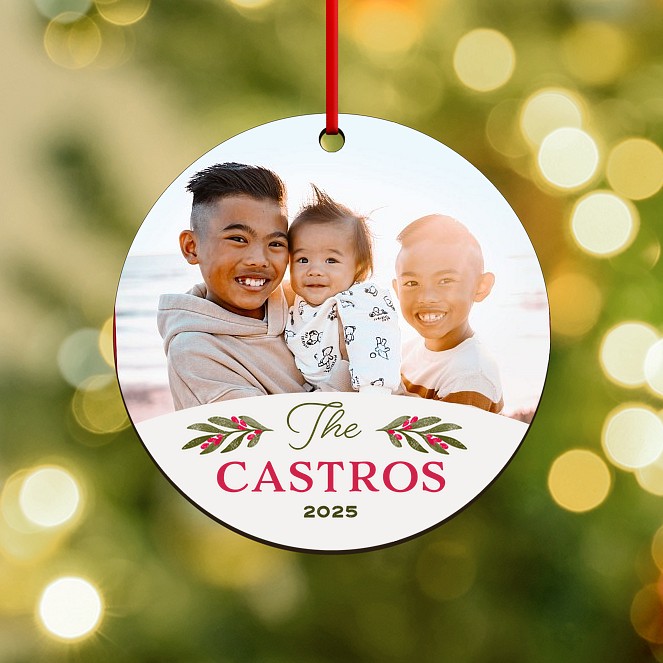 Winterberry Trim Personalized Ornaments