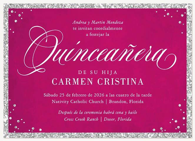 Vibrant Celebration Quinceañera Invitations