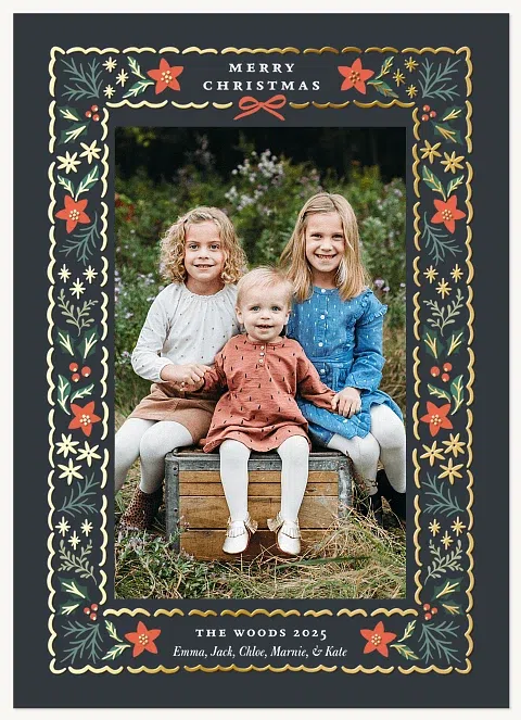Heirloom Border Personalized Holiday Cards