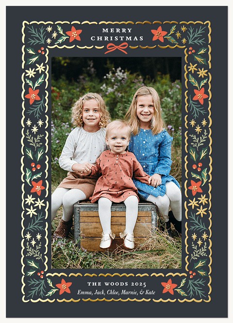 Heirloom Border Personalized Holiday Cards