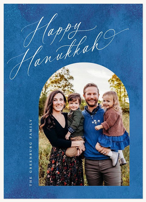 Sapphire Script Hanukkah Cards