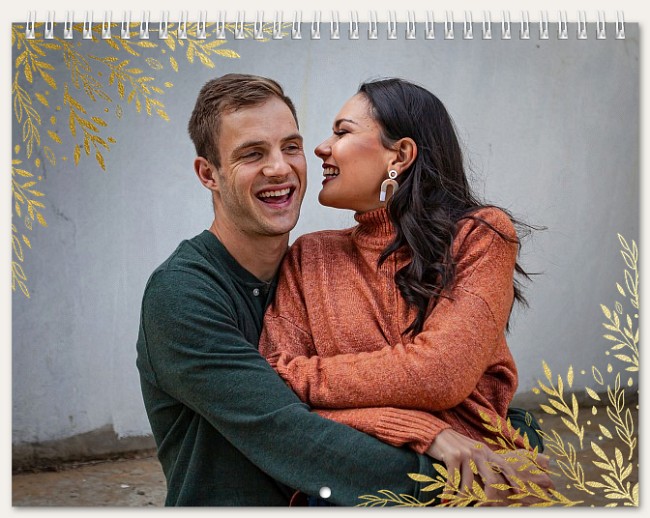 Gold Leaves Calendar Custom Photo Calendars