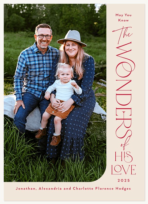 Bold Wonder Personalized Holiday Cards