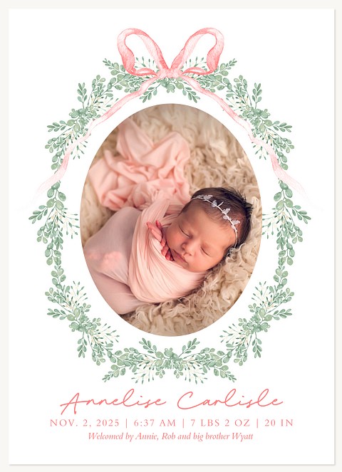 Sweet Wreath Personalized Holiday Cards